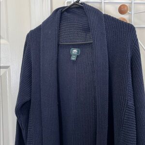 Roots Classic Linen Blend Cardigan Sweater - Navy - M
